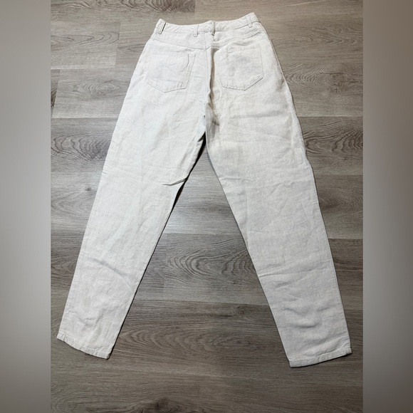 Talbots Cream Linen-Blend Pants - Picture 2 of 9